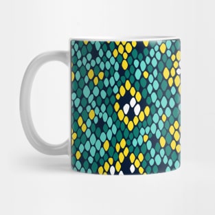 Snakeskin Pattern (Yellow and Teal) Mug